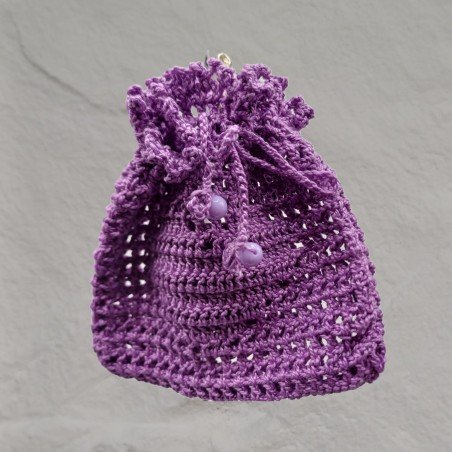 Bolsa de ganchillo marraja, ideal para guardar la medalla