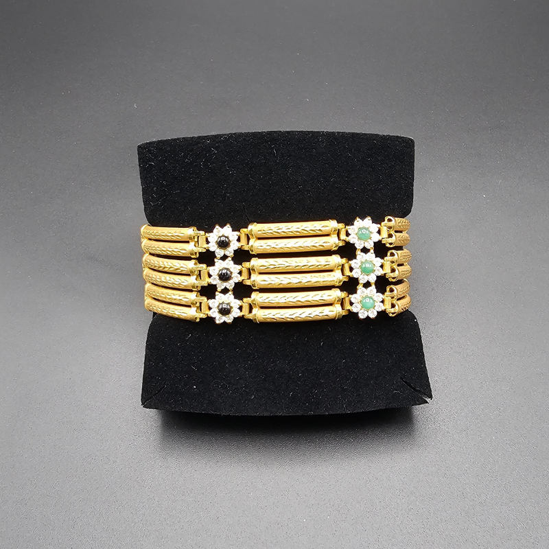 Pulsera Ancha Piedra colores