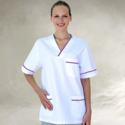 CASACA UNISEX CUELLO PICO CON VISTAS DE COLOR