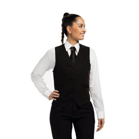 Chaleco barista entallado mujer.