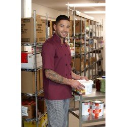 Chaqueta de cocina unisex de manga corta