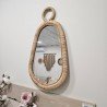 "Espejo Oval de Rattan Importado: Estilo Exótico para tu Espacio"